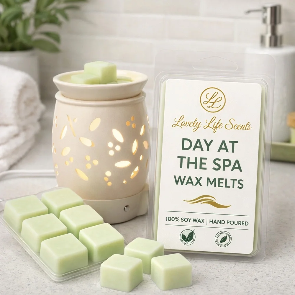 Day at the Spa Premium Soy Wax Melts, a Cucumber Water & Melon Scent